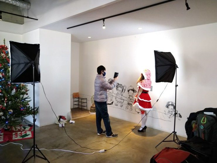 かわいいクリスマスコスプレのモデル撮影会